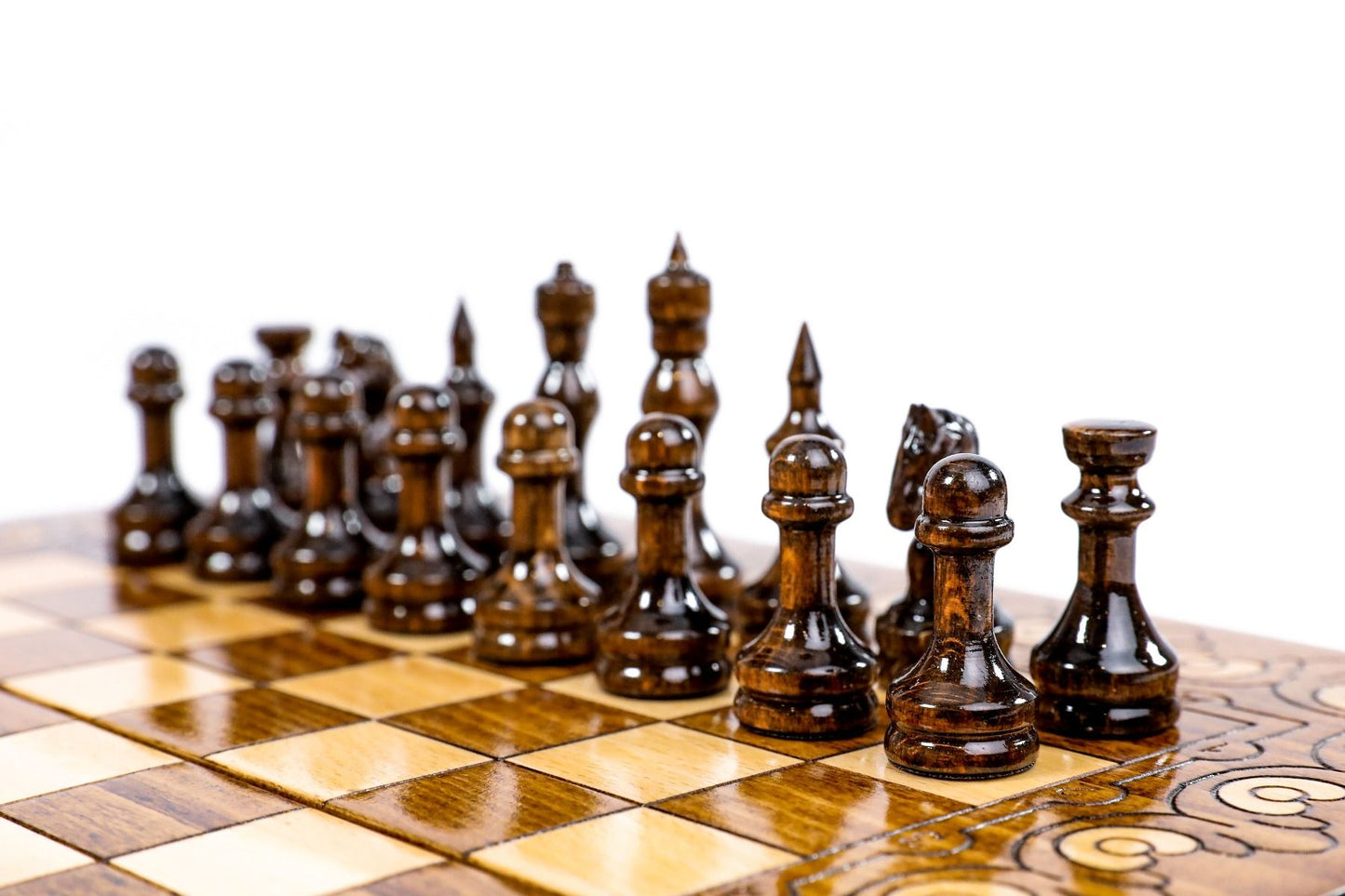 Chess Set with Circle Ornaments