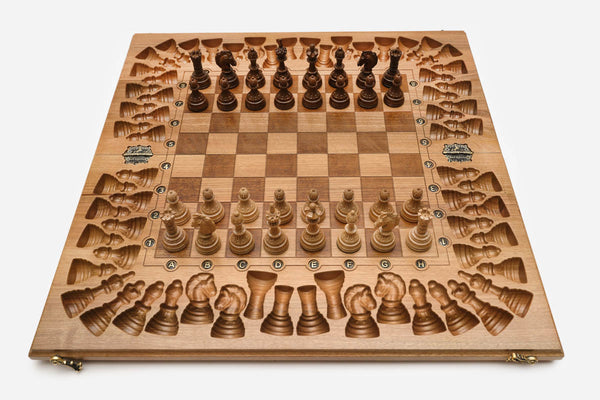Tree of Life Walnut Chess Set