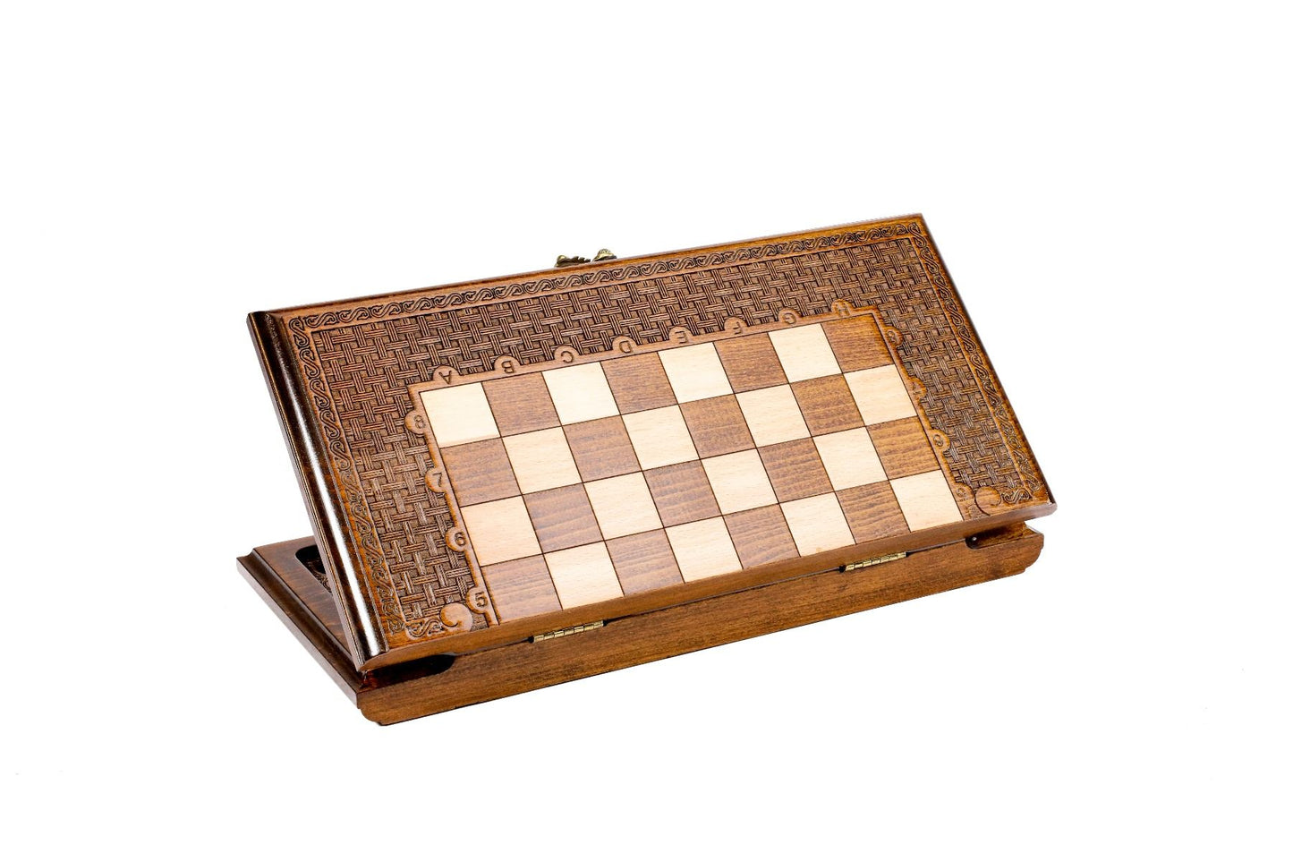 Chess-backgammon with an ornamental braid pattern classic