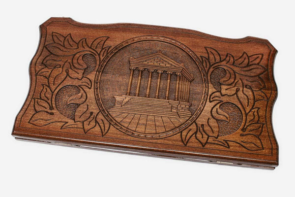Armenian Backgammon Set - Garni - handmade wooden backgammon board