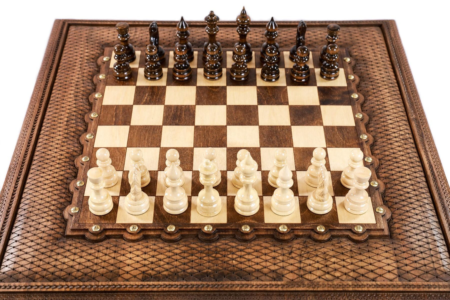 Handcrafted Wooden Chess Table