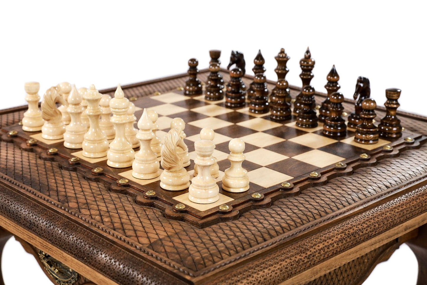Handcrafted Wooden Chess Table