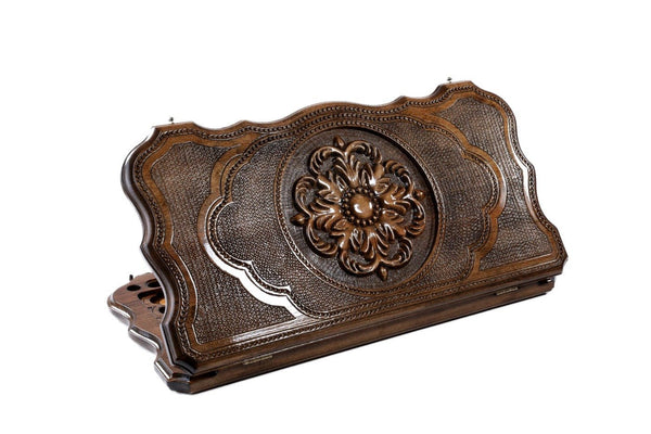 Two-sided wooden backgammon board with ornamental classic design 23.6 inch