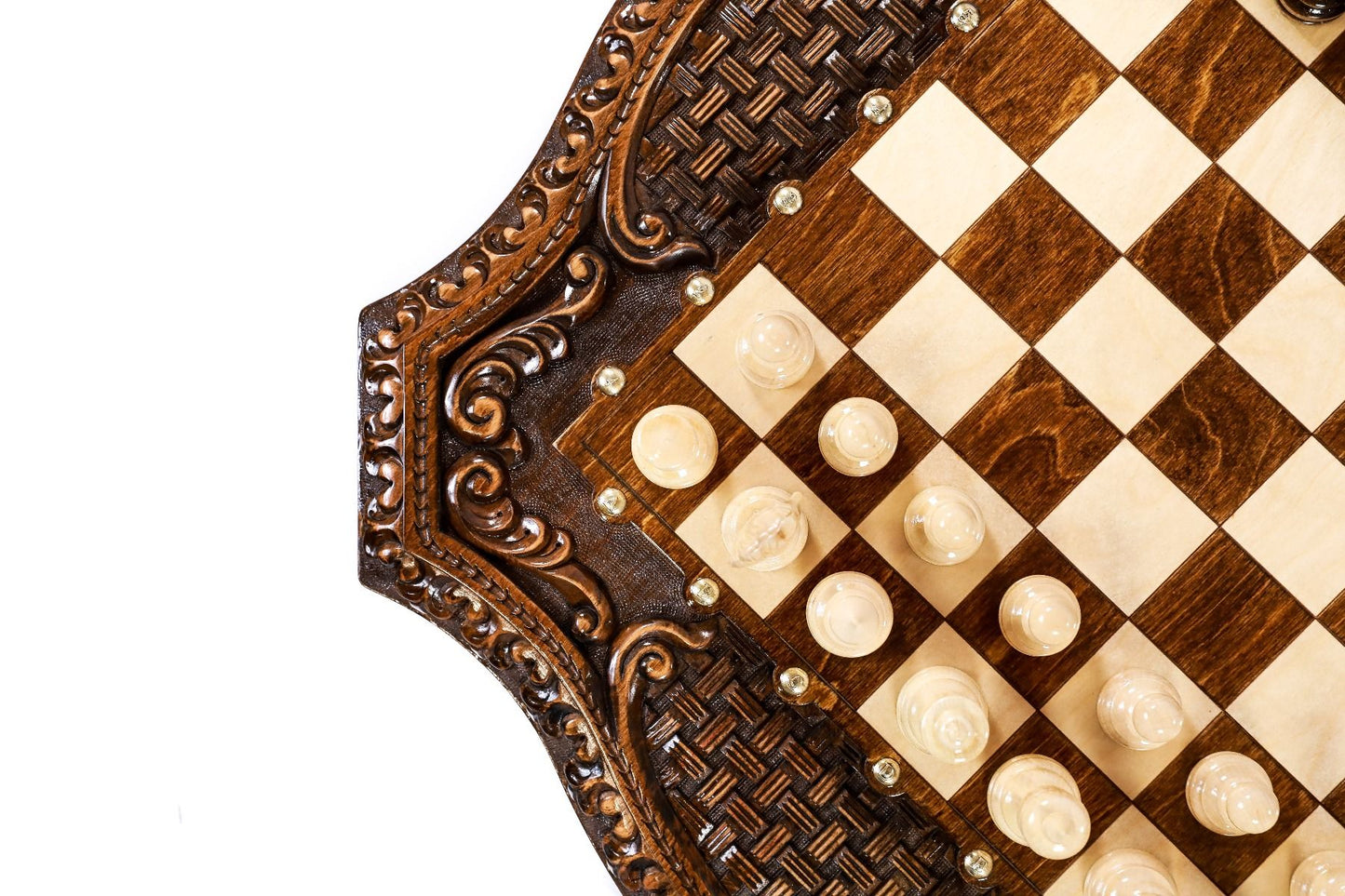 Chess Table Carved Luxurious