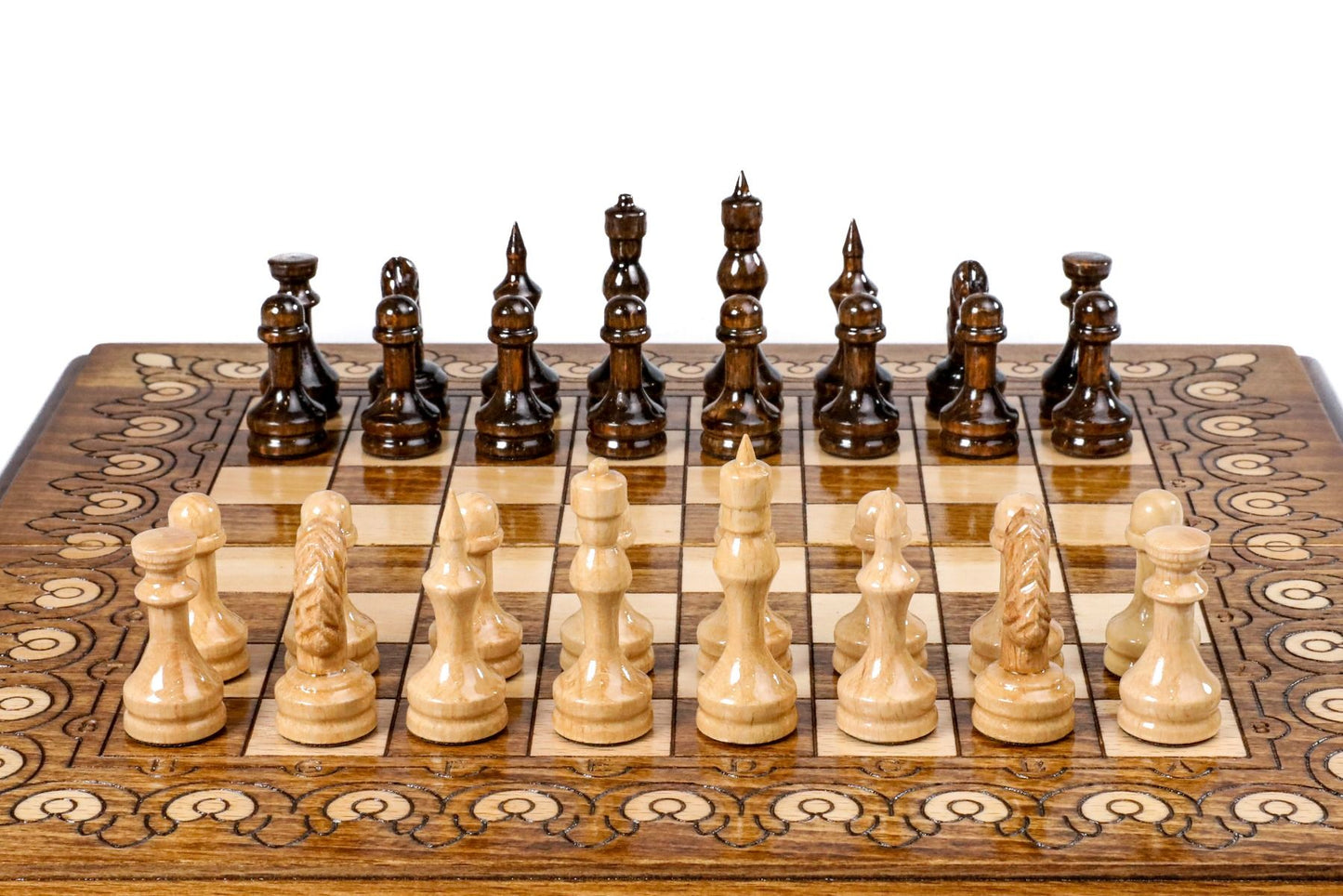 Chess Set with Circle Ornaments