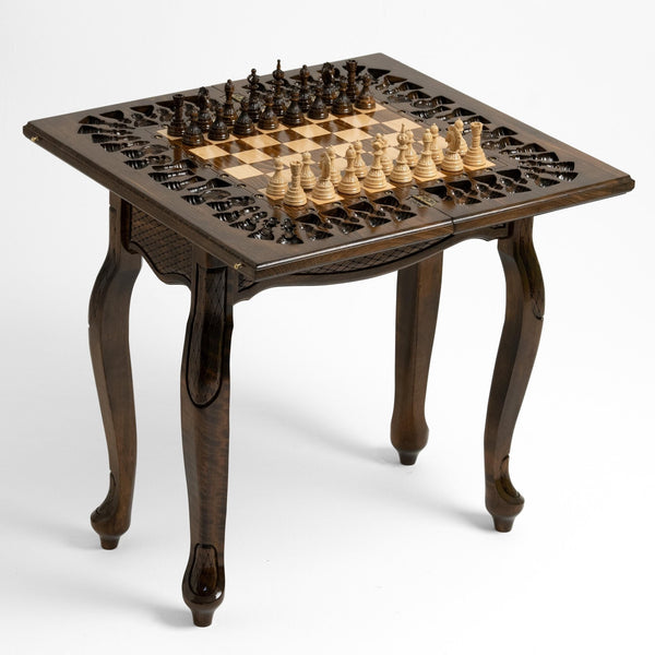 Luxury Tree of Life chess table hand-carved by Hrachya Ohanyan