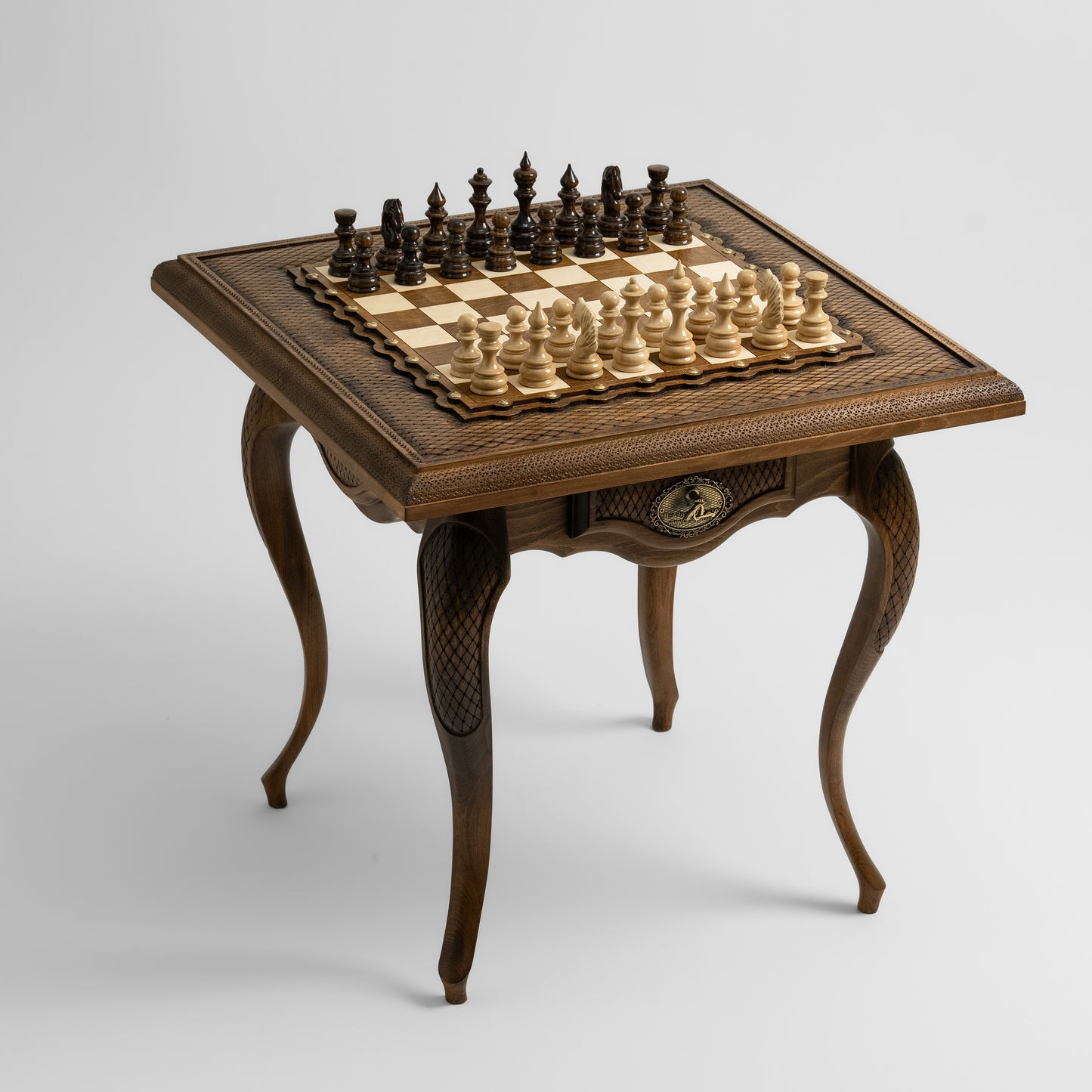 Handcrafted Wooden Chess Table