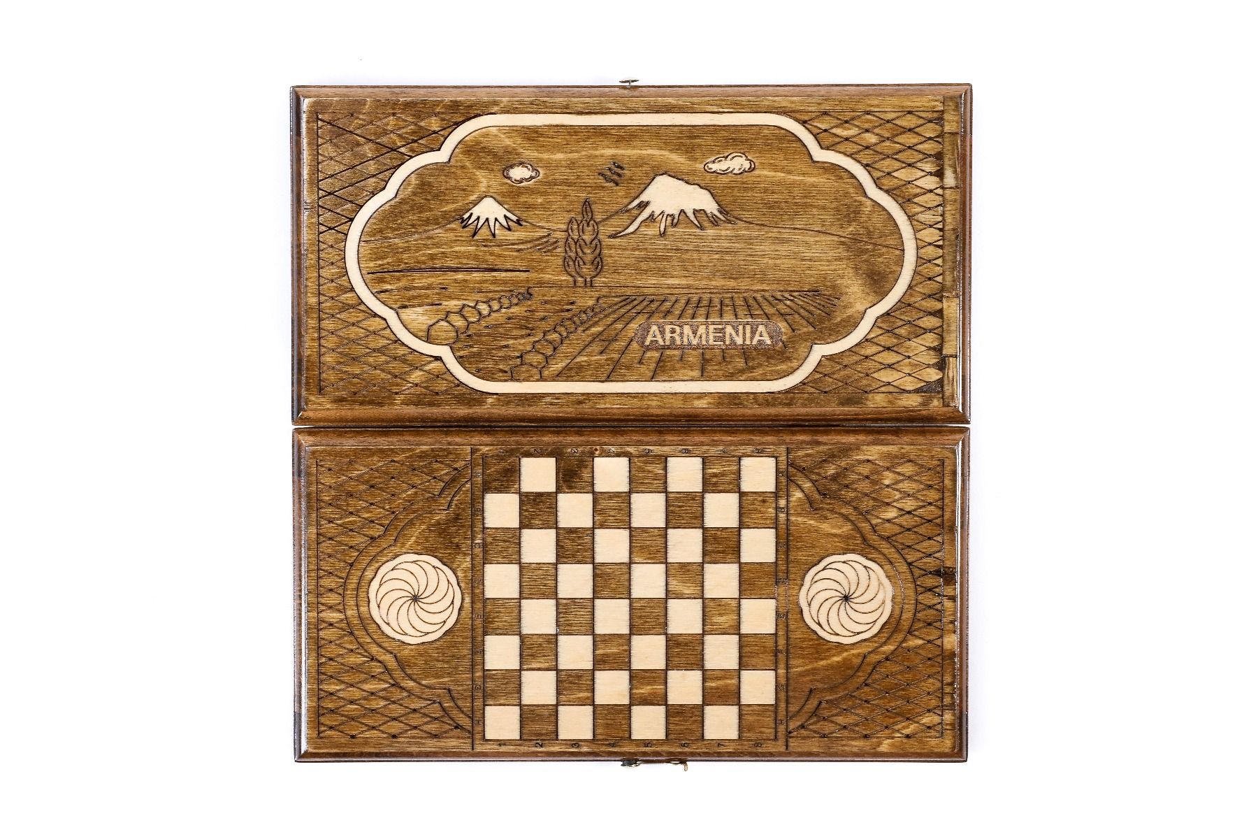 Handmade Wooden Travel Backgammon Set - Unumperfectus