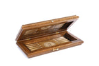 Handmade Wooden Travel Backgammon Set