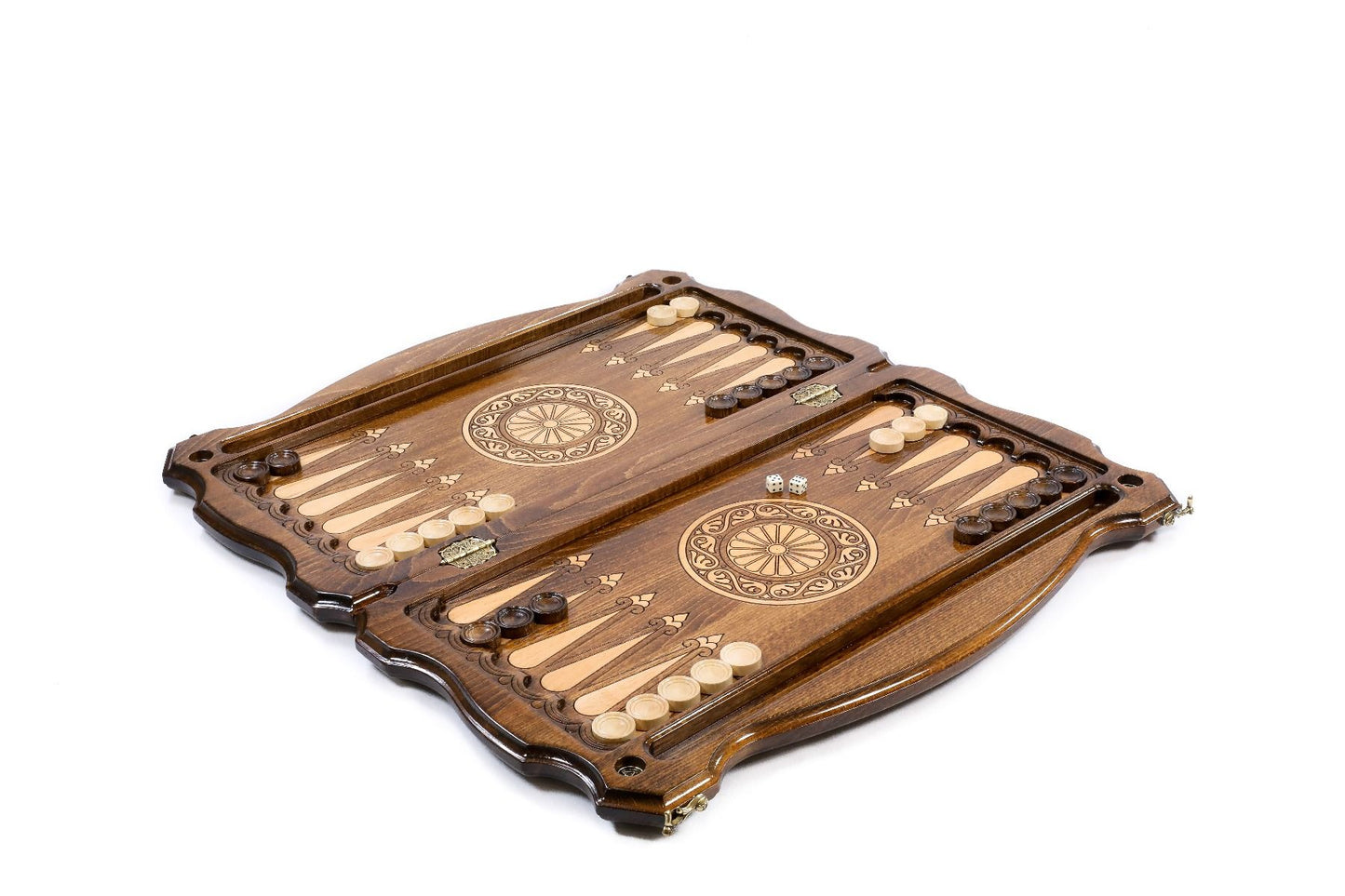 Ornamental braid pattern Backgammon with copyrighted contour outline