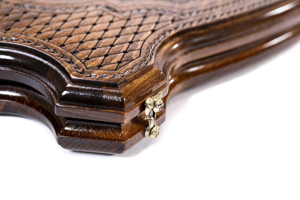 Ornamental braid pattern Backgammon with copyrighted contour outline - Unumperfectus