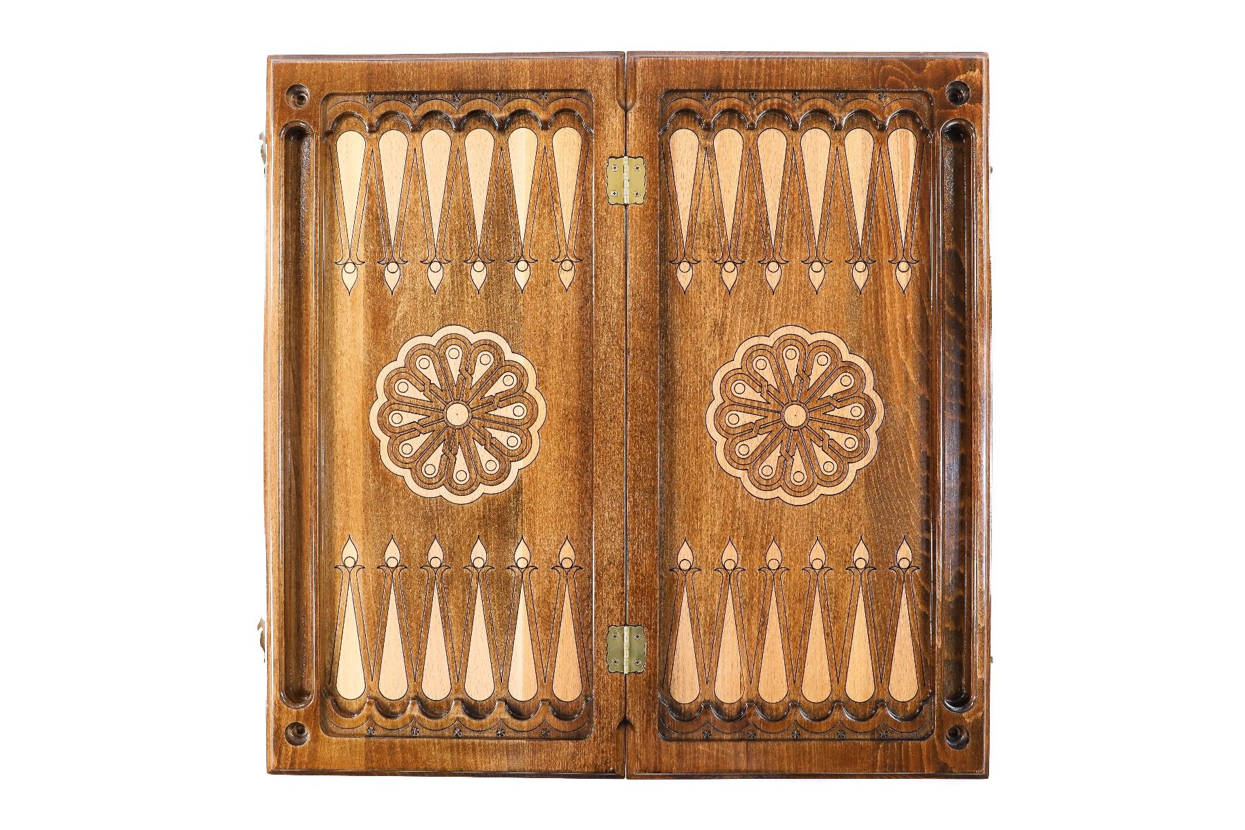 Wooden Carved Classic Backgammon Board Eagle 23.6" | 60 cm - Unumperfectus