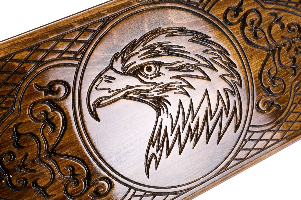 Wooden Carved Classic Backgammon Board Eagle 23.6" | 60 cm - Unumperfectus