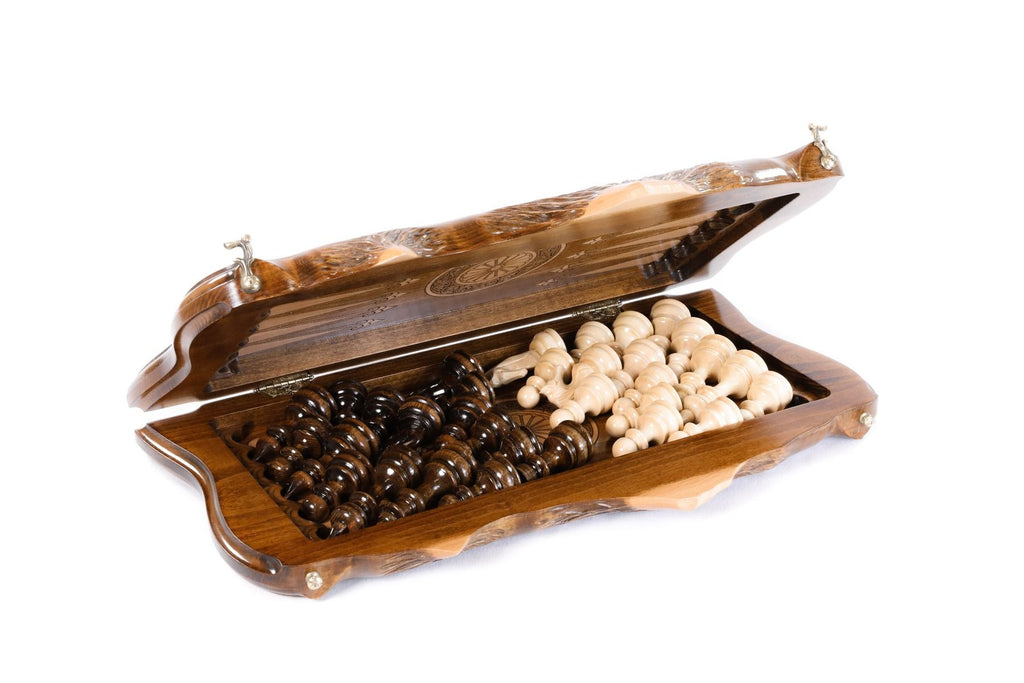 Chess & Backgammon Set - Mount Ararat 50 cm | 19.7" - Unumperfectus