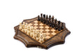 Luxury Armenian star shaped wooden chess set handcrafted design