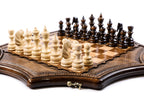 Handcrafted Armenian chess board geometric star pattern style