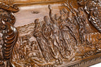 Mount Ararat and Noah's Ark walnut backgammon set — checkers and dice detail (photo 15)