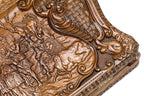 Mount Ararat and Noah's Ark walnut backgammon set — hornbeam incrustation detail (photo 21)