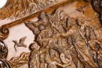 Mount Ararat and Noah's Ark walnut backgammon set — full board closed (photo 25)