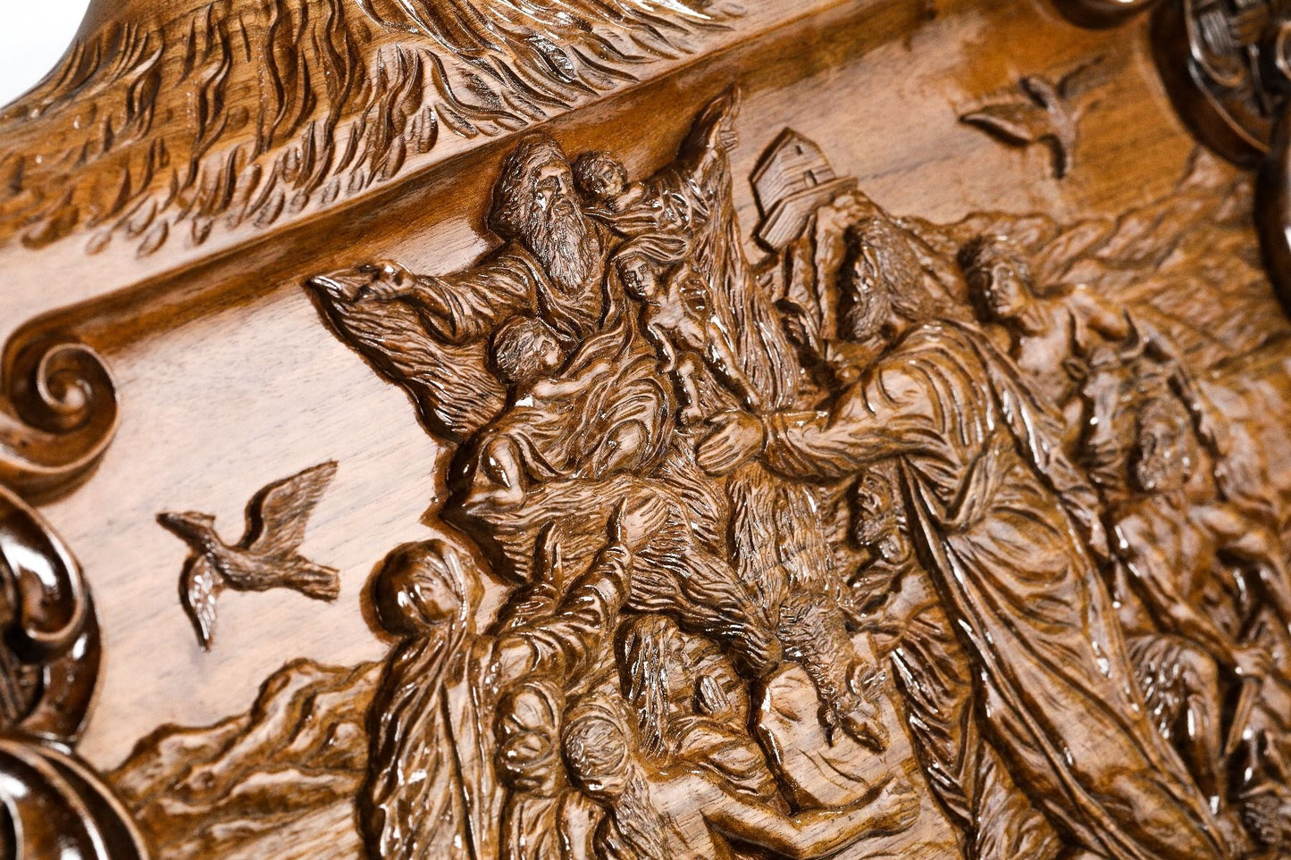 Wooden Backgammon Set Handmade Unique Mount Ararat & Noah's Ark