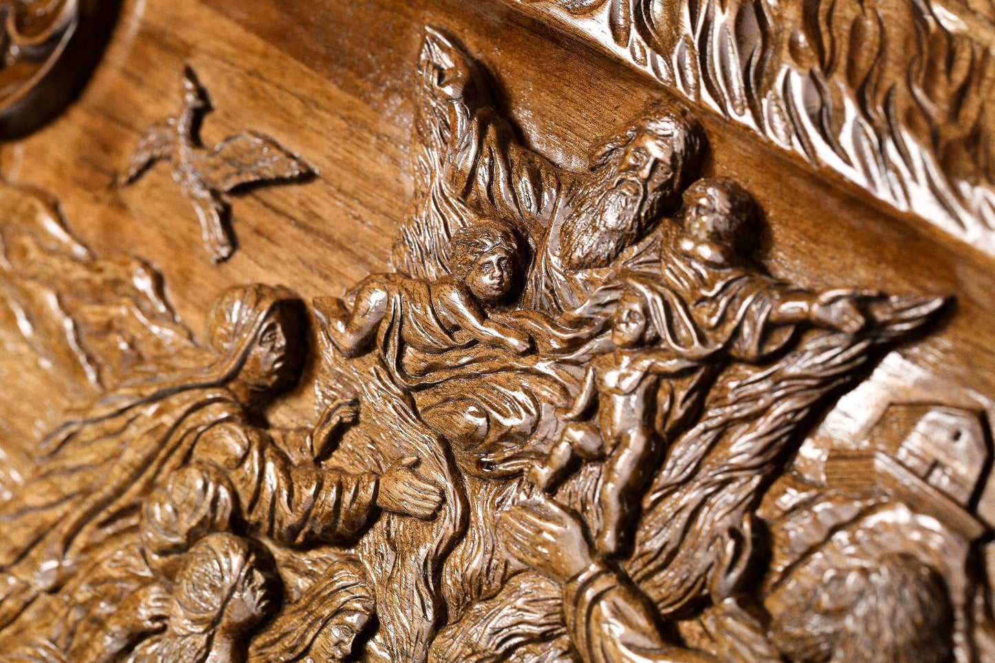 Wooden Backgammon Set Handmade Unique Mount Ararat & Noah's Ark