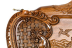 Mount Ararat and Noah's Ark walnut backgammon set — checkers and dice detail (photo 31)