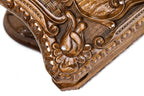 Mount Ararat and Noah's Ark walnut backgammon set — side profile showing carving depth (photo 32)