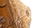 Mount Ararat and Noah's Ark walnut backgammon set — hand-carved Ararat contour detail (photo 35)