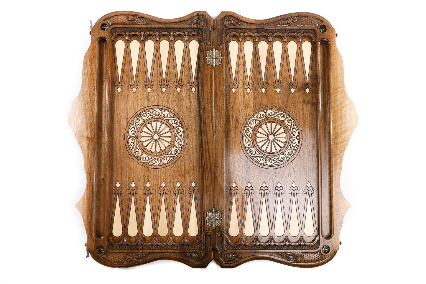 Wooden Backgammon Set Handmade Unique Mount Ararat & Noah's Ark