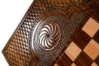 BMW Motorsport backgammon board - open board ready for play