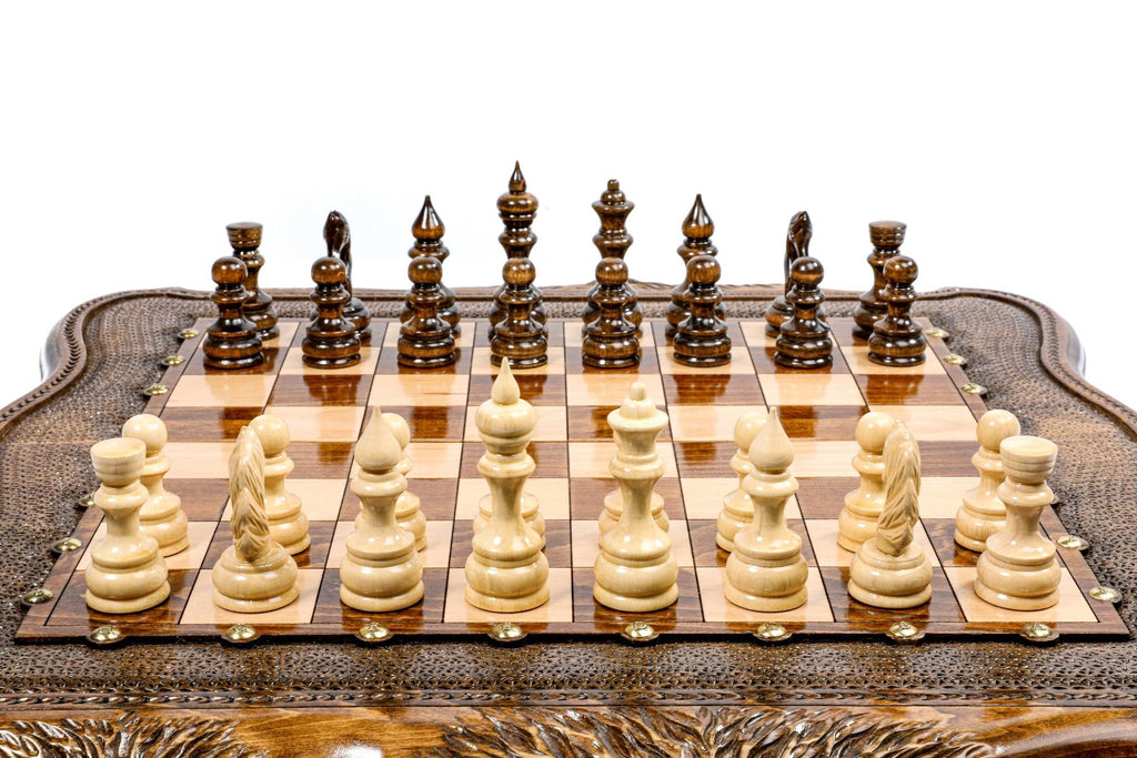 Wooden Chess & Backgammon Set - 60 cm | 24.7" - Unumperfectus