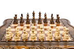 Chess chess and backgammon set in wood by Hrachya Ohanyan