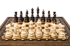 Close-up of the premium solid wood construction on this classic 2-in-1 board game.