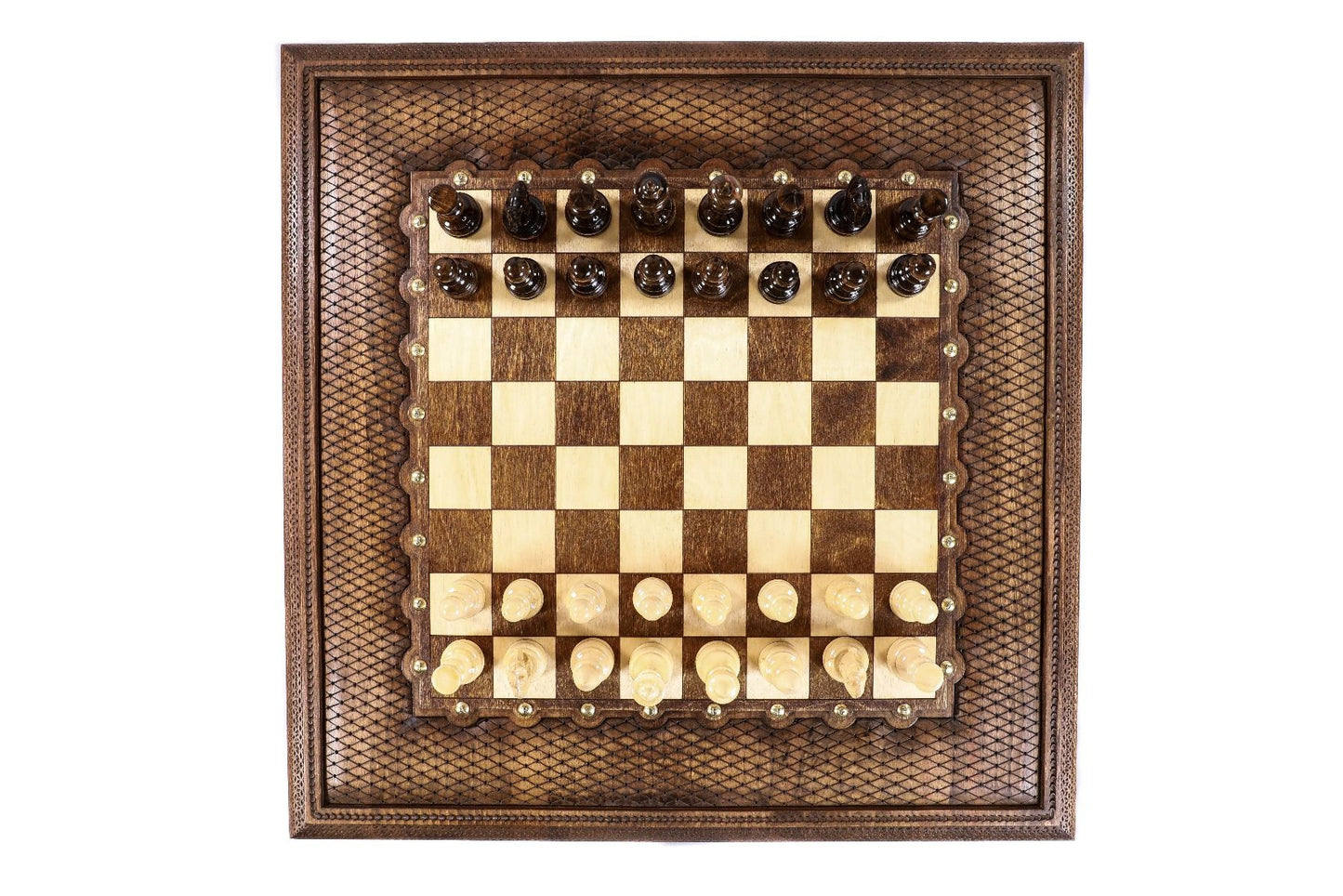 Handcrafted Wooden Chess Table