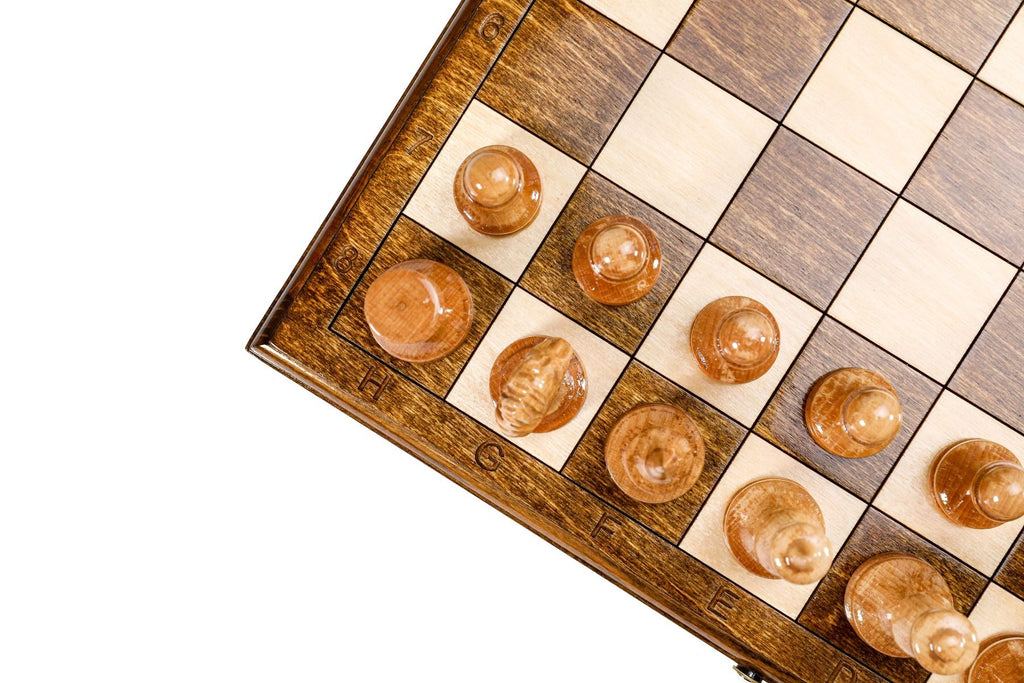 Wooden Chess Set with Expanded Playing Field –  15.7" / 40 cm - Unumperfectus