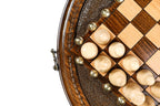 Circular Shaped / chess set - angled view showing the craftsmanship