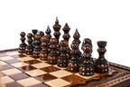 Classic chess set - detail of the carved border