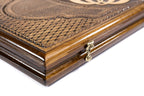 Classic Ornamental backgammon board - side profile showing the craftsmanship