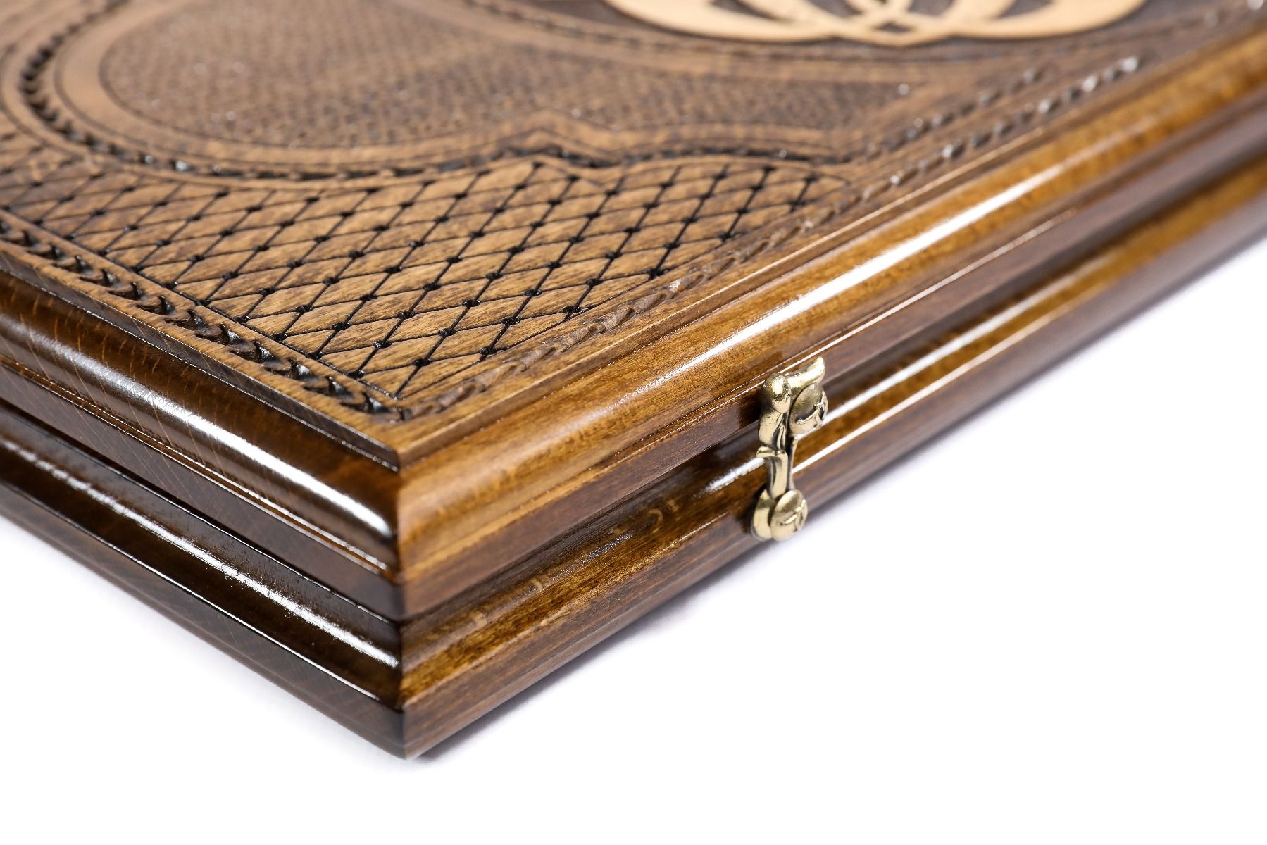 Classic Ornamental Wooden Backgammon Board - Unumperfectus