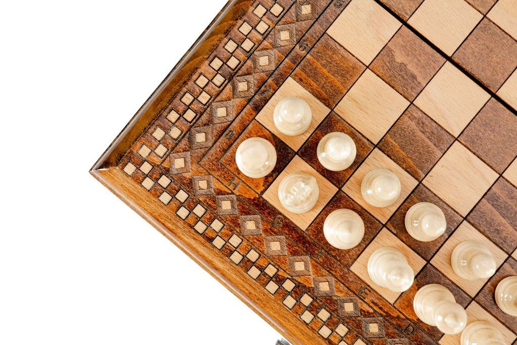 Wooden Chess Set With Classic Design 30 cm | 11.8" - Unumperfectus