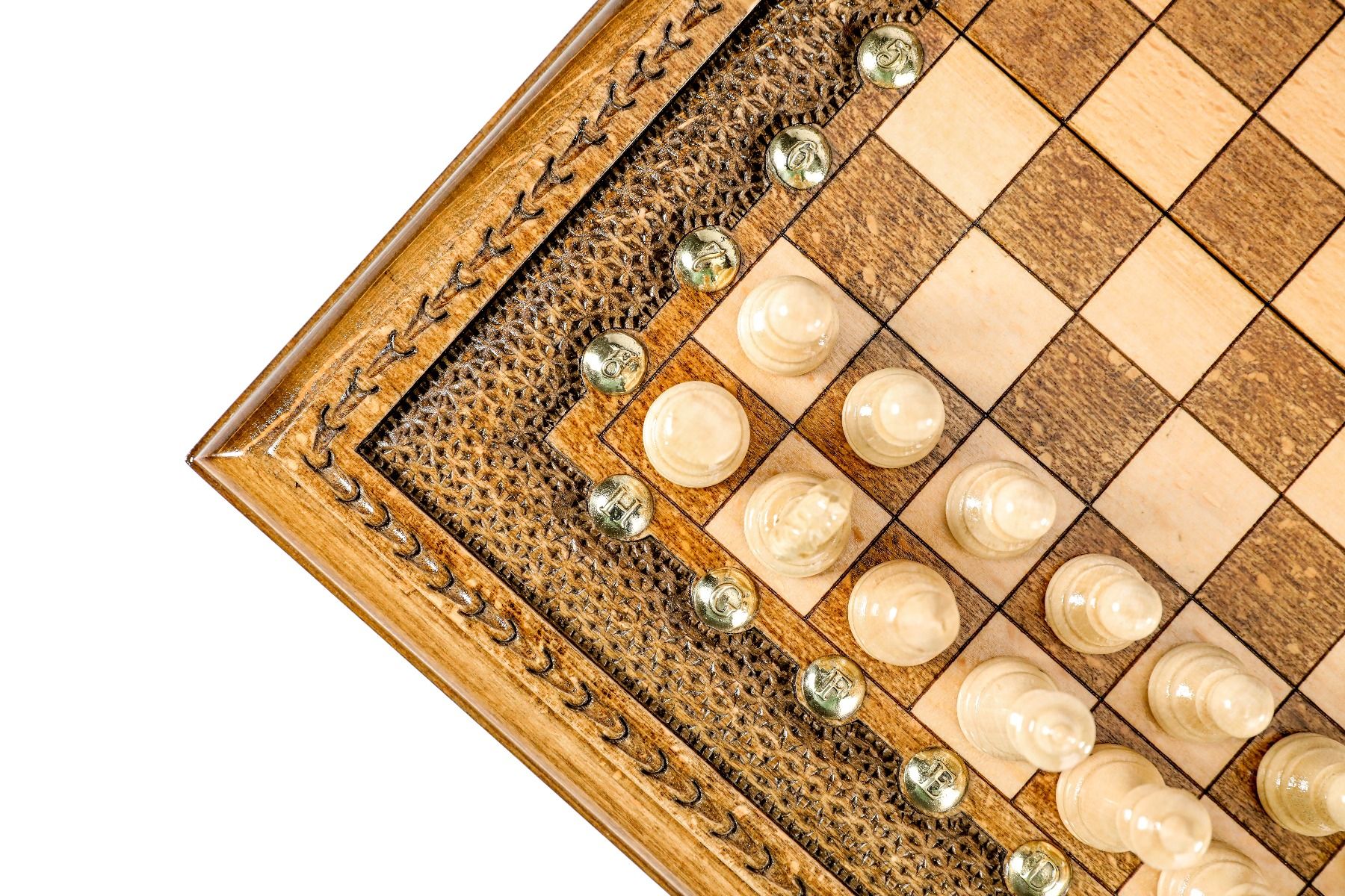 Wooden Carved Chess Set Classic 30 cm / 11.8" - Unumperfectus