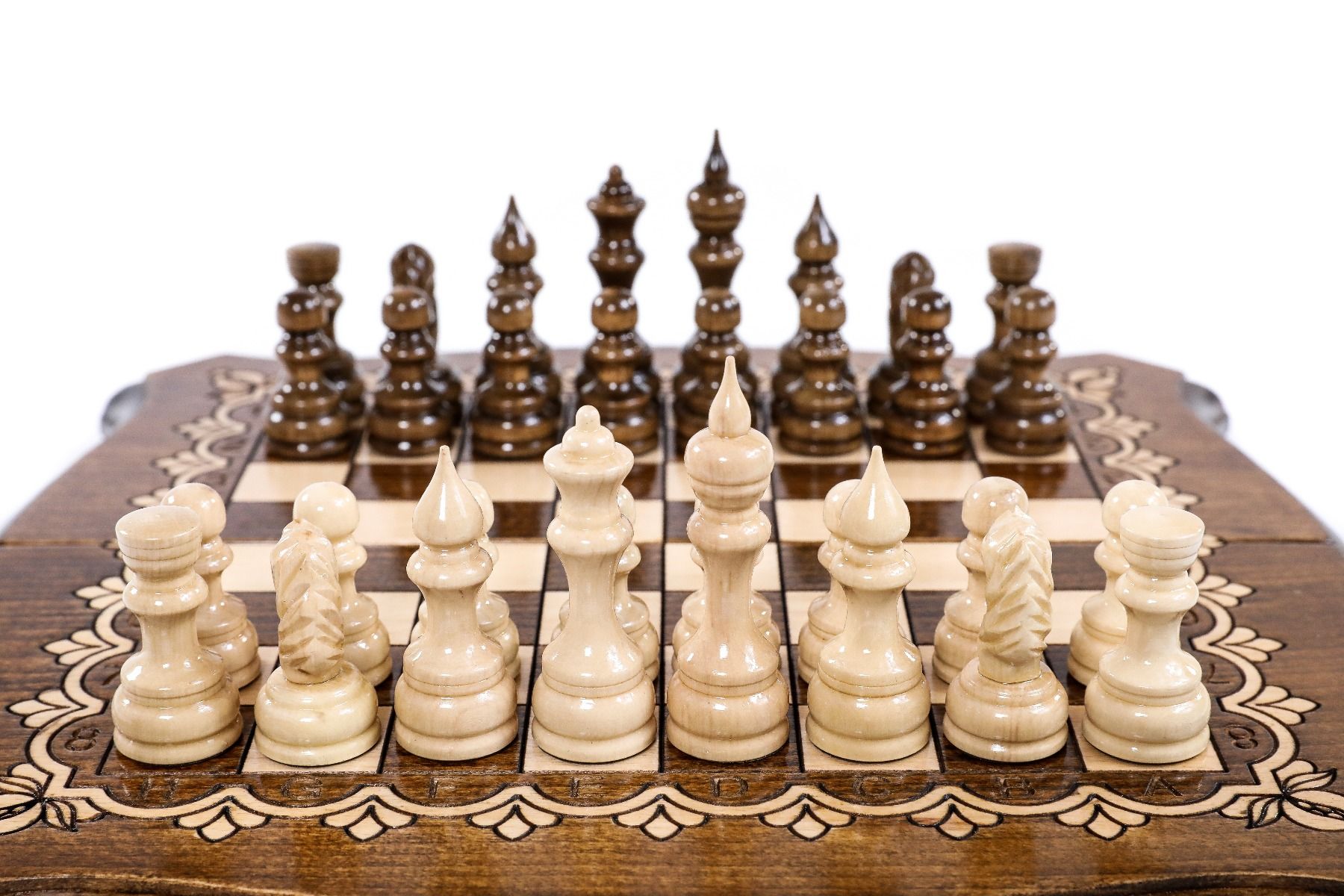 Wooden Chess & Backgammon 30 cm | 11.8" - Unumperfectus