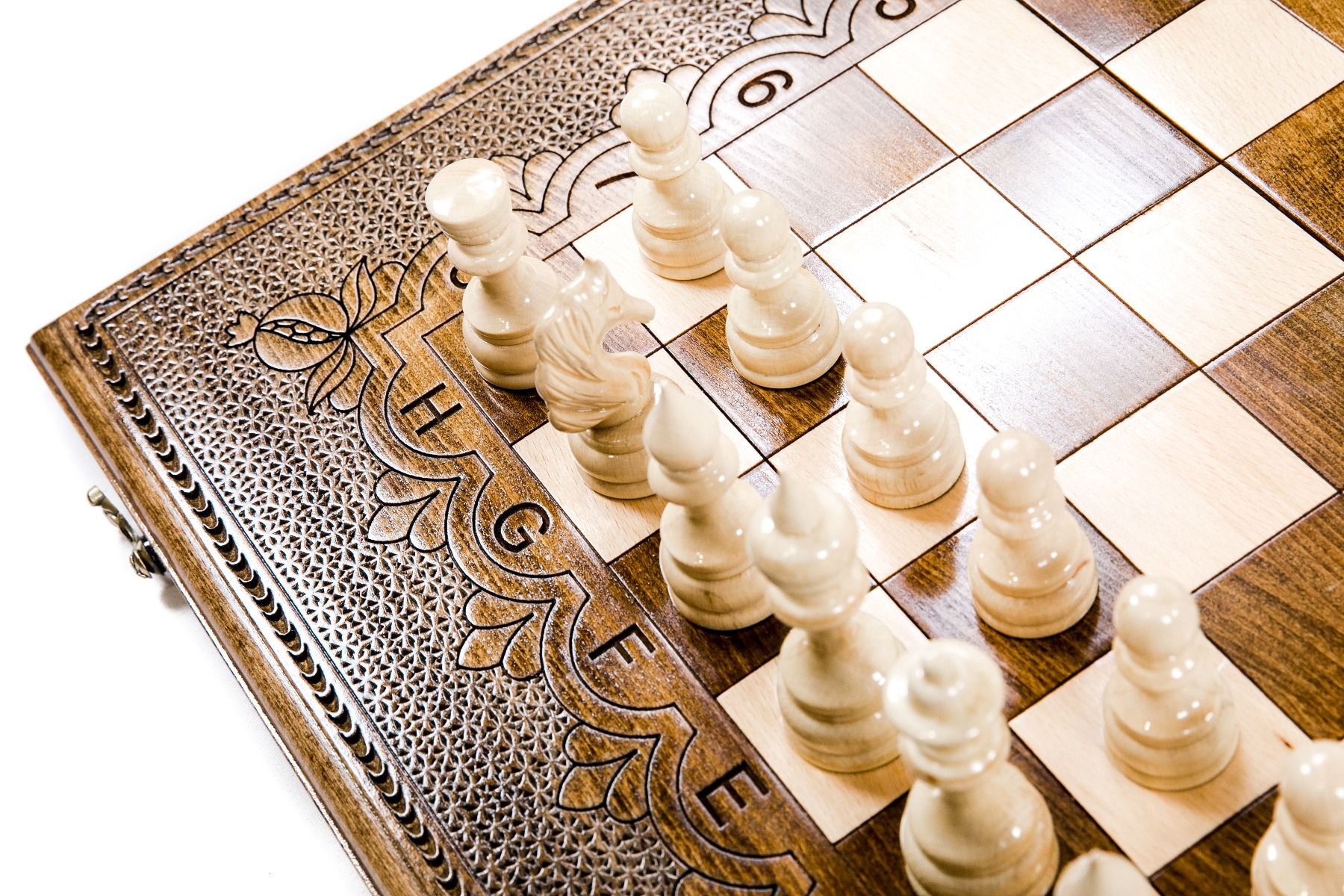 Chess Set & Backgammon Board Classic 60 cm | 23.6" - Unumperfectus