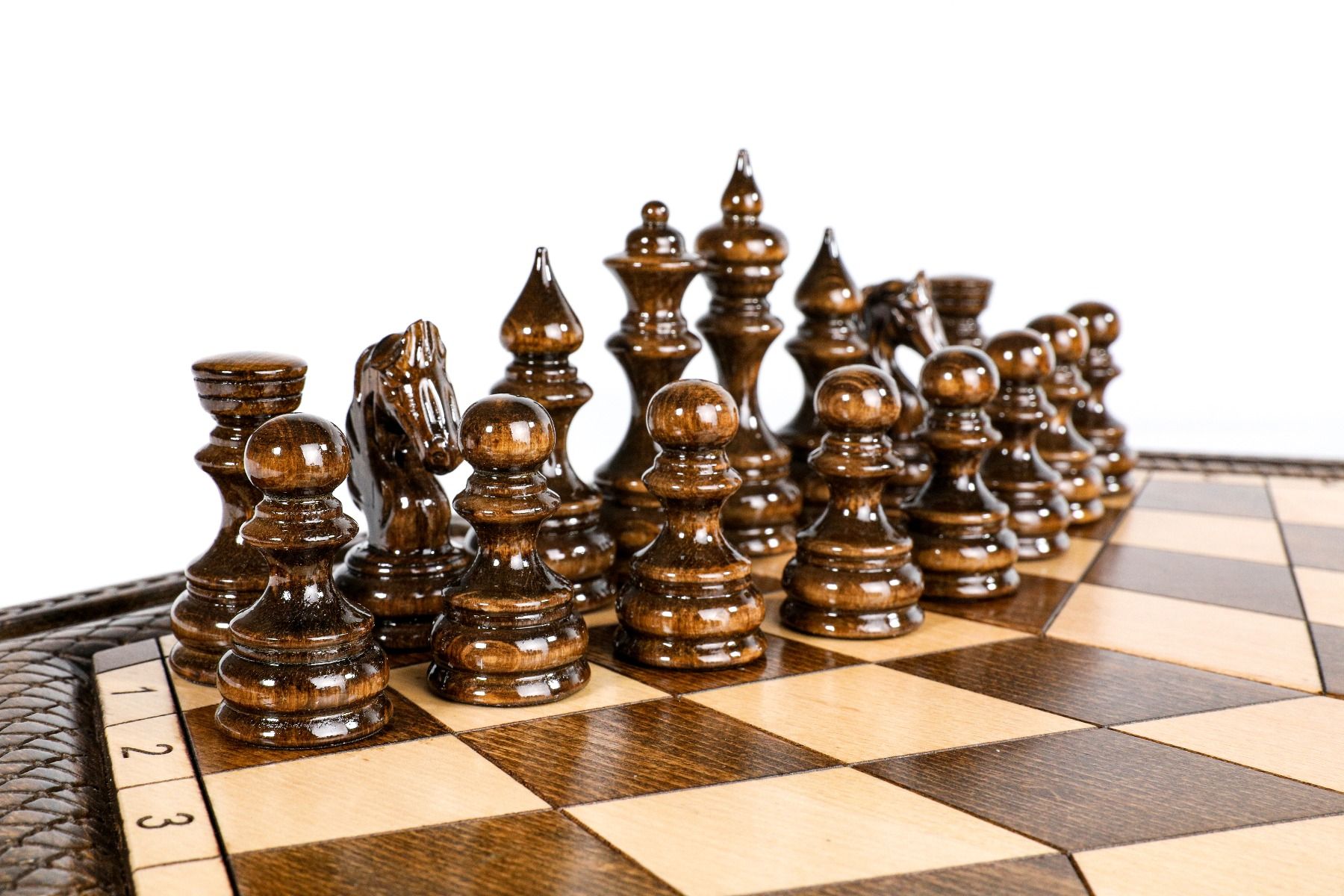 Wooden Chess Set For Three Player 60 cm | 24.7" - Unumperfectus