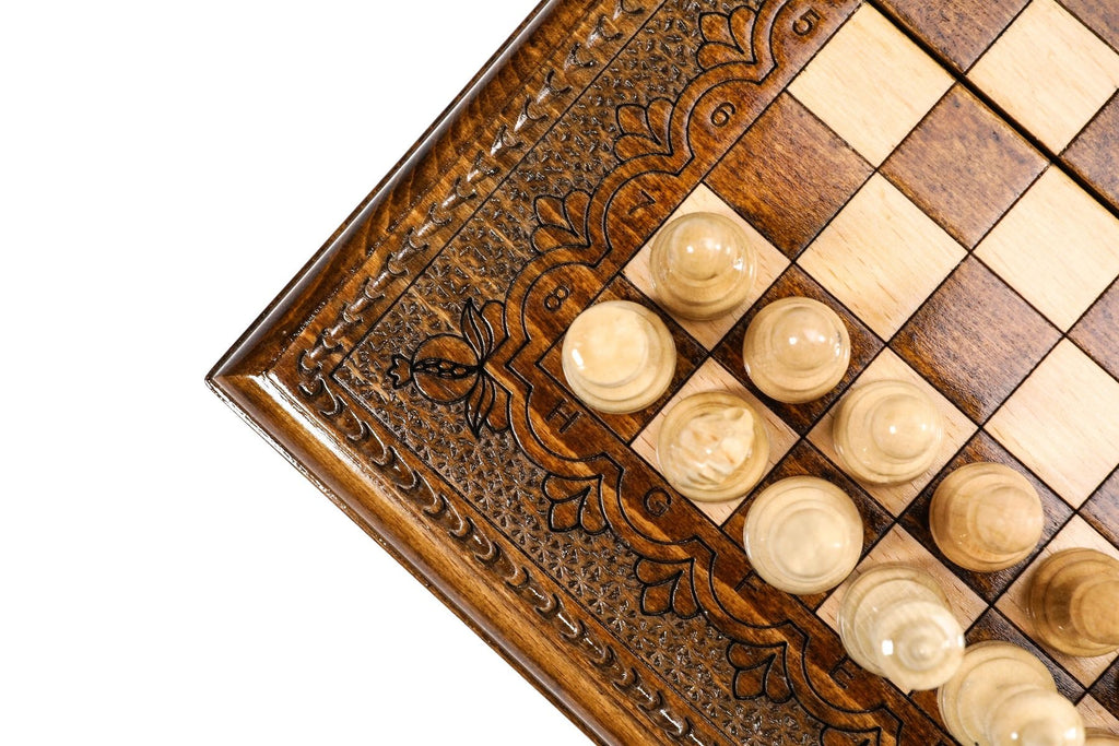 Classic Wooden Chess & Backgammon Board - Unumperfectus