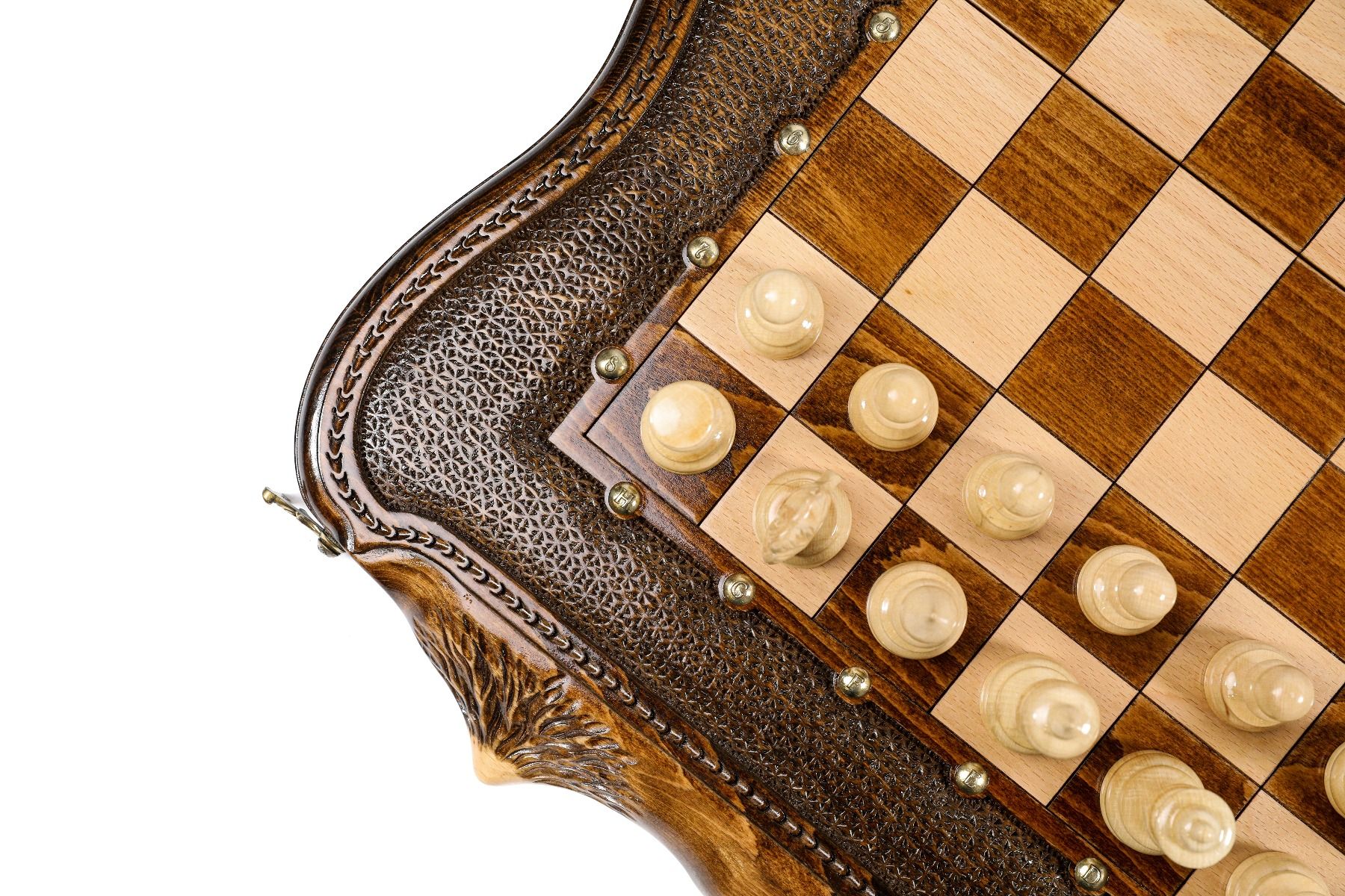 Wooden Chess & Backgammon Set - 60 cm | 24.7" - Unumperfectus