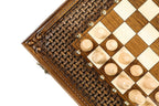 Chess-backgammon with an ornamental braid pattern classic