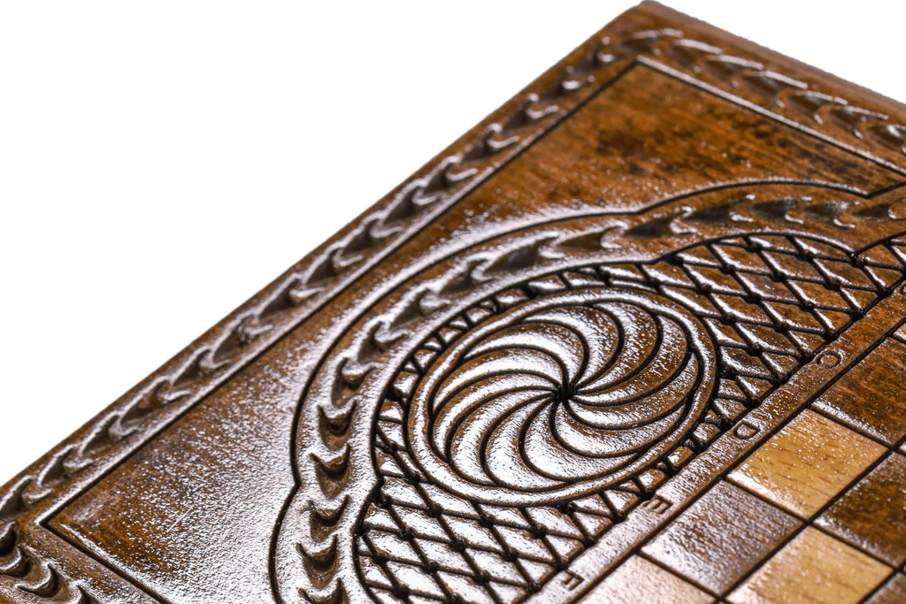 Wooden Classic Ornamental Backgammon Board 11.8" | 30 cm - Unumperfectus