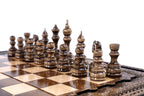 Carved Mount Ararat / chess set - detail of the carved border