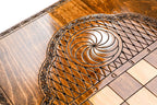Armenian Church of St. Hripsime backgammon board - corner detail of the board